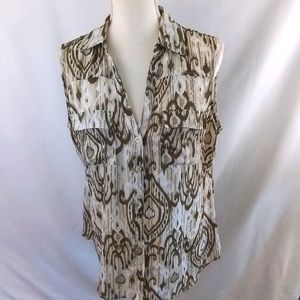 NEW YORK & COMPANY Sleeveless Print Top 1